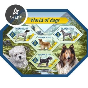 SOLOMON IS. - 2014 - World of Dogs - Perf 4v Sheet - Mint Never Hinged