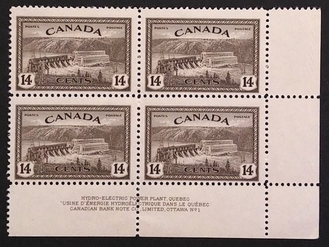 Canada 270 Plate Block LR No. 1 F-VF MRG