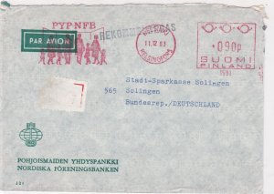 Finland 1963 PYPNFB Machine Slogan Cancel Airmail Stamps Cover ref R17658