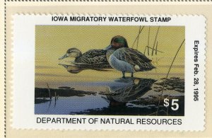 US IA23 IOWA STATE DUCK STAMP 1994 MNH SCV $9.00 BIN $4.50
