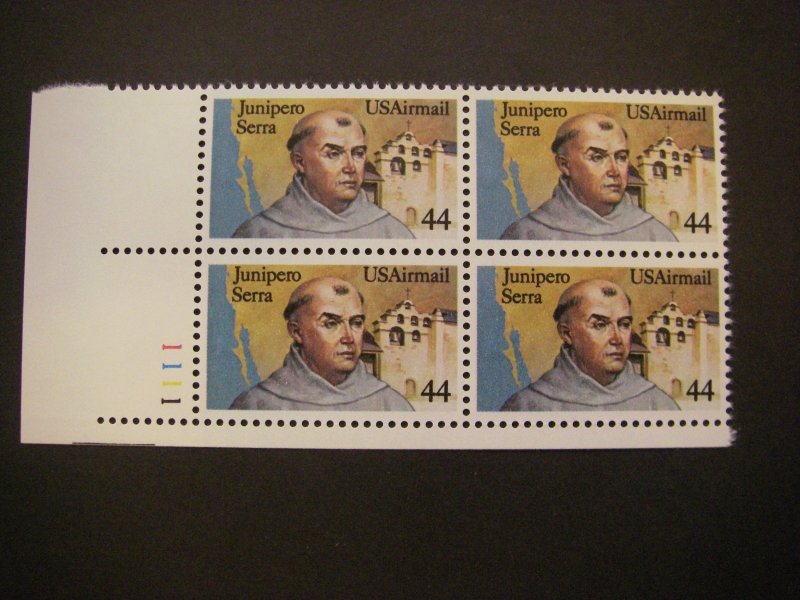 Scott C116, 44c Junipero Serra, PB4 #1111 LL, MNH Airmail Beauty