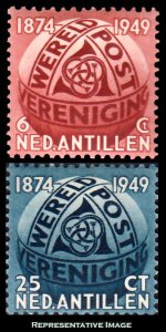 Netherlands Antilles Scott 206-207 Unused hinged.