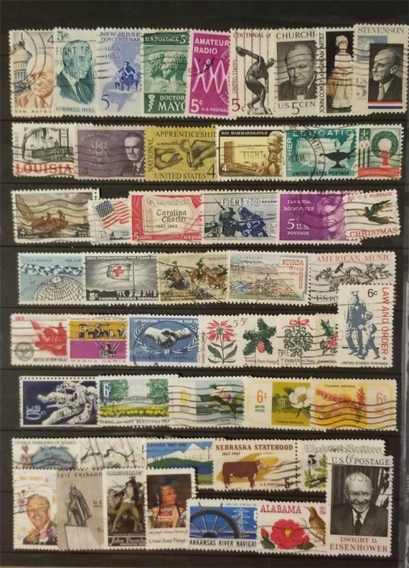 US 1962-1969 All Different Used Stamp Lot Collection z4571