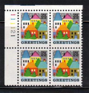 #2245 MNH pb/4 22c Xmas 1986 Issue