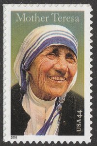 US 4475 Mother Teresa 44c single MNH 2010