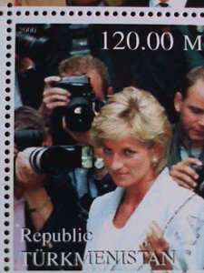 TURKMENISTAN 2000-IN MEMORIAL -PEOPLE'S QUEEN-LADY DIANA-CTO-S/S VERY FINE