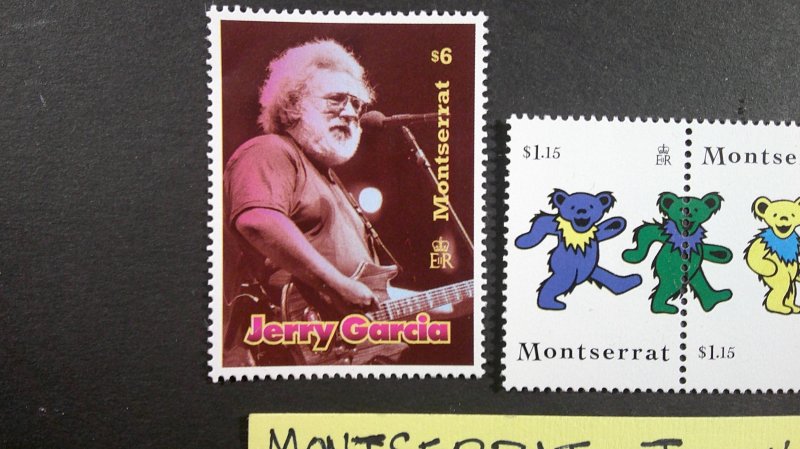 Montserrat Jerry Garcia Grateful Dead 1996 Scott# 914-15 MNH XF