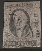 MEXICO 37, 2Reales, NAME IN GOTHIC CHARACTERS. USED. VF. (1484)