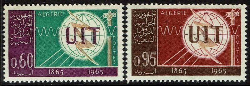 Algeria #339-40  MNH - Centenary of ITU (1965)