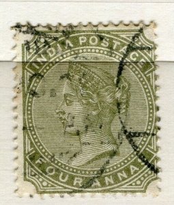 INDIA; 1890s early QV issue Shade of 4a. value,