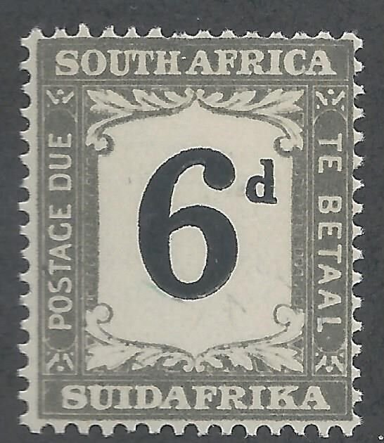 SOUTH AFRICA 1927 POSTAGE DUE 6D