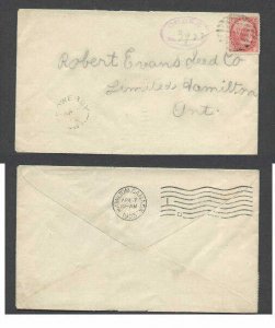 Canada-covers #1418 - Algoma District-Sowerby,Ont single broken circle-Ap ? 1903