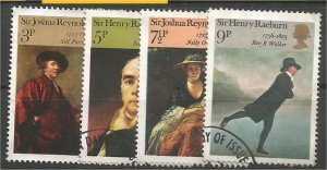 GREAT BRITAIN, 1973  used set, Paintings Scott 697-700