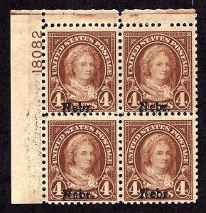 673 Mint,OG,NH...  Plate Block of 4... SCV $375.00