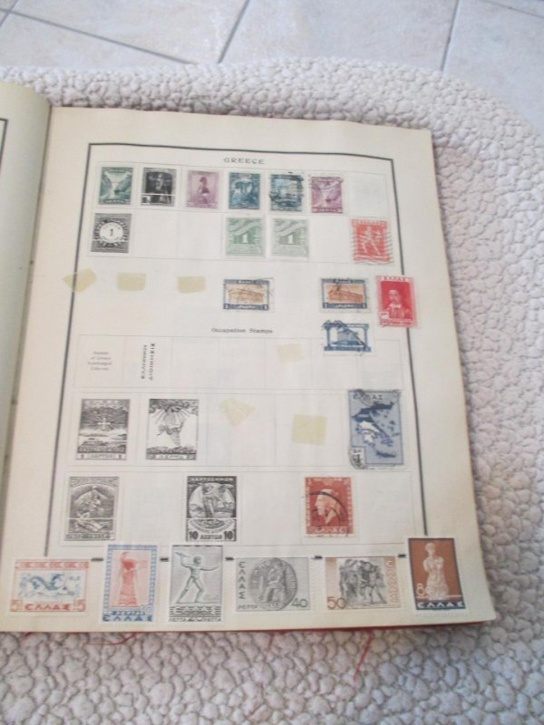 VEGAS - Battered 1928 Scott Album - OLD Stamps Incl China  >160 Photos! FE604