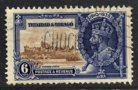 STAMP STATION PERTH - Trinidad & Tobago #45 KGV Silver Jubilee Used