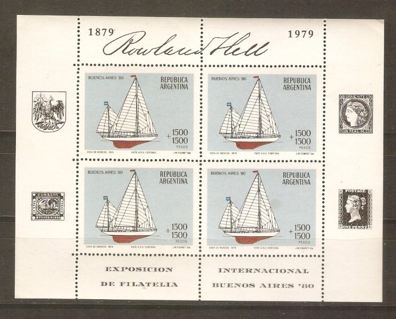 Argentina 1979 Sailing Ships mint NH sheetlets