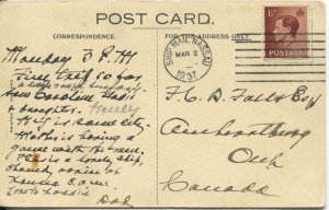 1937 SHIP MAIL NASSAU machine cancel