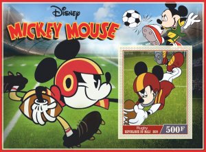Stamps.Disney Mickey Mouse Baseball, Soccer 2024 year 6 sheets perforated  NEW
