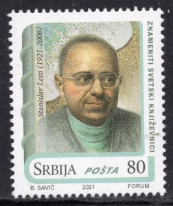 1718 - SERBIA 2021 - Famous World Writer - Stanislaw Lem - Ukraine - MNH