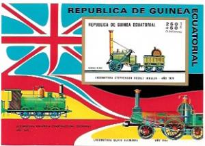 Equatorial Guinea. MNH Souvenir Sheet - Locomotives