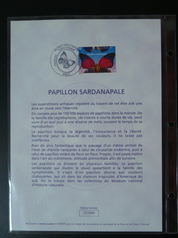 insect butterfly FDC folder 22-2000