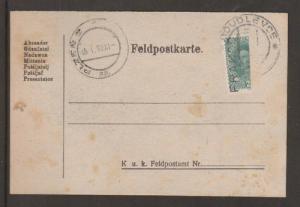 Austria Sc 169 Bisect on 1919 Feldpostkarte