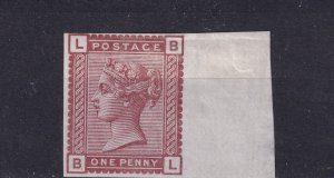 GB QV 1880 Mint 1d Venetian Imprimatur Margin SG166 MH BP15460