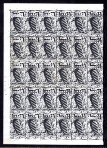 Scott C353, Mexico, Air Post, Plate Block of 30, MNHOG, 1969, 2P, Luna 69