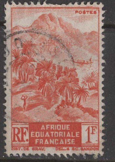 French Equatorial Afr # 172 Mountain   1Fr.     (1) Used  VF