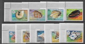 Aitutaki 83/93   1974   9 values VF NH