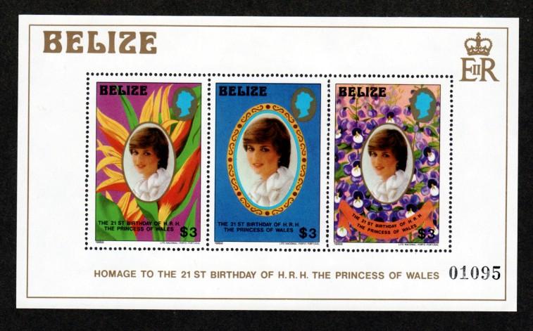 Belize 624 Mint NH MNH Souvenir Sheet Diana's 21st Birthday!