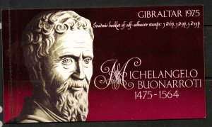 GIBRALTAR SGSB4 1975 MICHELANGELO BOOKLET MNH 