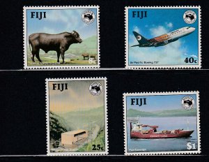 Fiji # 514-517, Cattle, Plane Ship, Mint NH, 1/2 Cat.