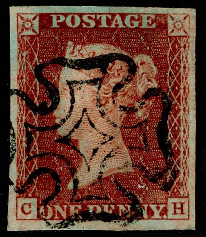 SG8, 1d red-brown, FINE USED. Cat £55. BLACK MX. 4 MARGINS. CH