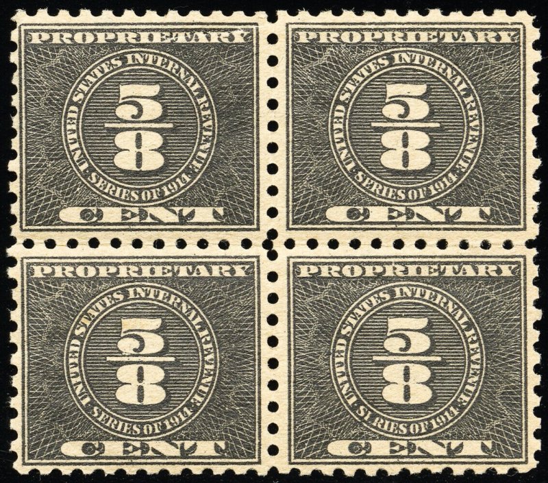 US Stamps # RB35 Revenue MLH VF Block Of 4