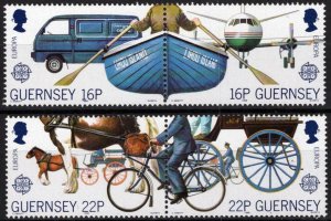 ZAYIX Guernsey 382a-384a MNH Europa Cept Communication Transportation 031023S07M