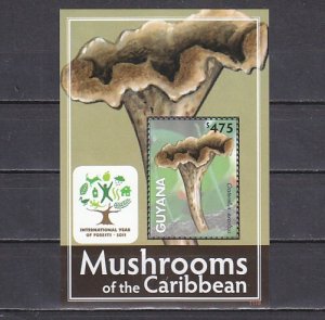 Guyana, Scott cat. 4091. Mushroom s/sheet. Year of Forest. ^