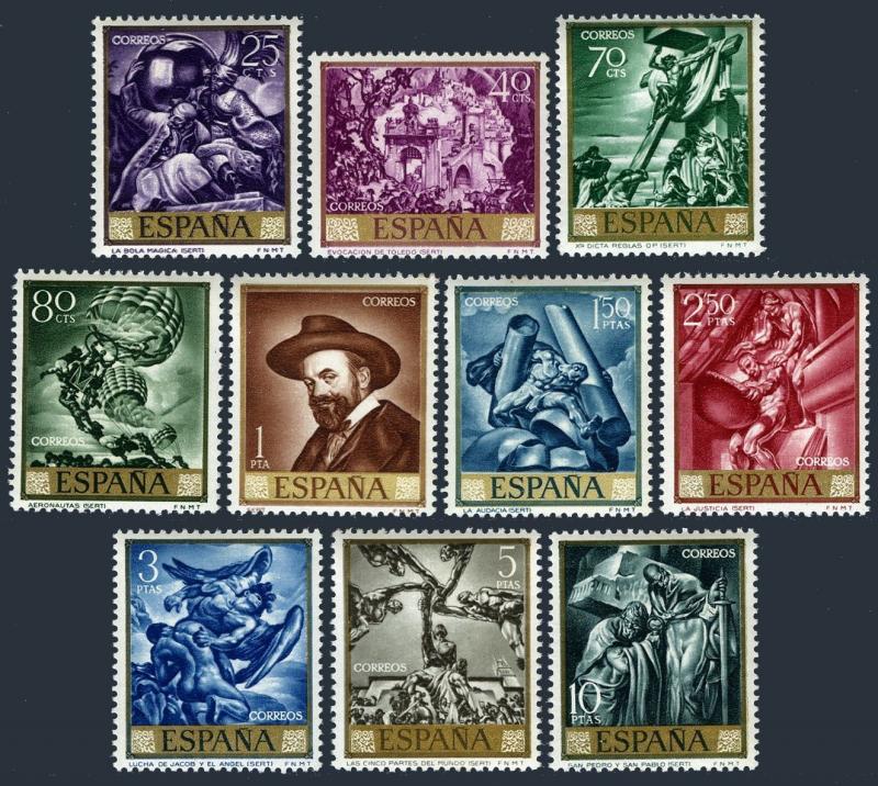 Spain 1337-1346,MNH.Michel 1536-1545. Jose Maria Sert Paintings,1966.