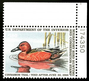 U.S. #RW52 MINT PL# SINGLE OG NH