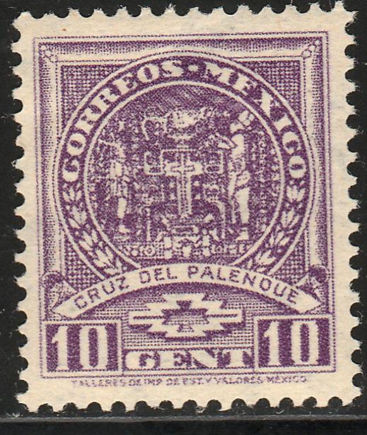 MEXICO 733, 10¢ PALENQUE CROSS. MINT, NH. VF.