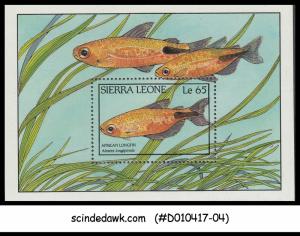 SEIRRA LEONE - 1988 AFRICAN LONGFIN / FISH - Miniature sheet MINT NH