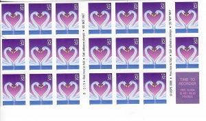 US#3123   $0.32 Swans Love stamps booklet of 20  (MNH) CV$13.00