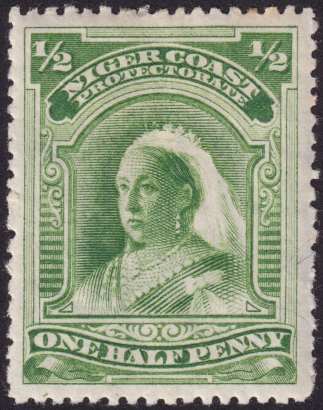 Niger Coast Protectorate 1894 #43 vf-mh ½Yellow Green