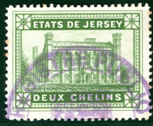 Channel Islands ETATS DE JERSEY Revenue Stamp 2s Used S2WHITE65