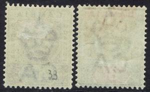 GAMBIA 1902 KEVII 4D AND 6D WMK CROWN CA 