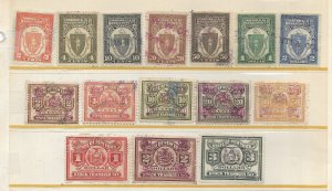 U.S. 14 Different State Stock Transfer Revenue Stamps