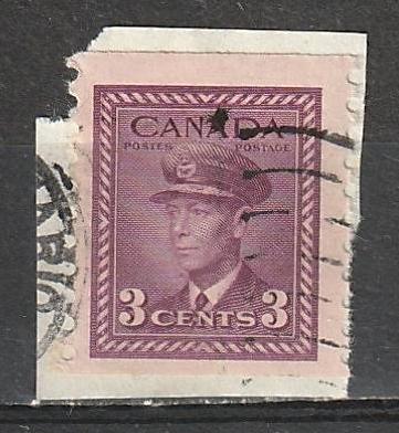 #280 Canada Used Coil on paper George VI Perf 9.5