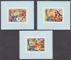 Niger Sc C269v-C271v MNH. 1976 US Bicentennial, Unlisted Proof Sheets