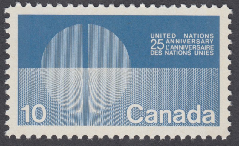Canada - #513p 10c United Nations, W2B Tagged - MNH
